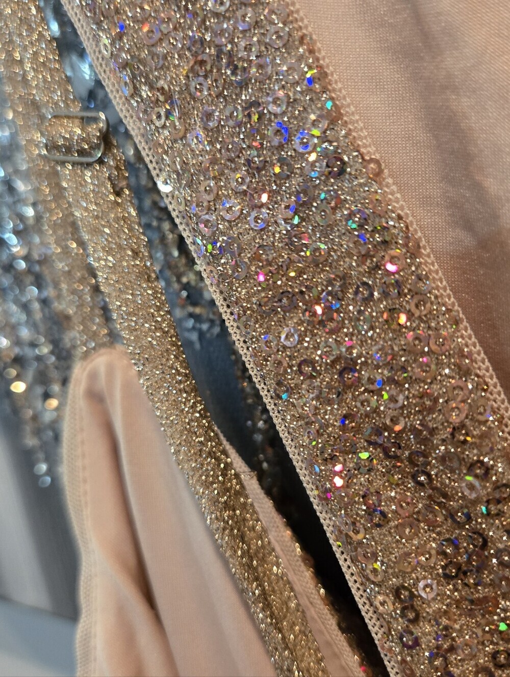 Aqua Sequin One-Shoulder Copper Midi Bodycon Cocktail/Party/Wedding Dress NEW!! - Picture 5 of 7
